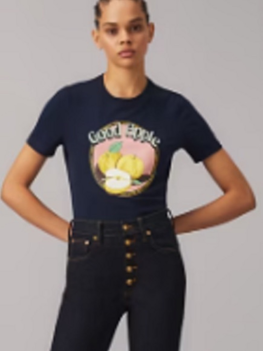 Tory Burch - Good Apple Tee in Navy size Small